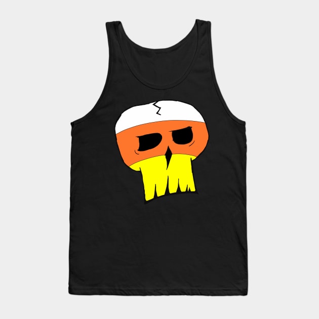 Candy Corn Color Skull Tank Top by JonnyVsTees